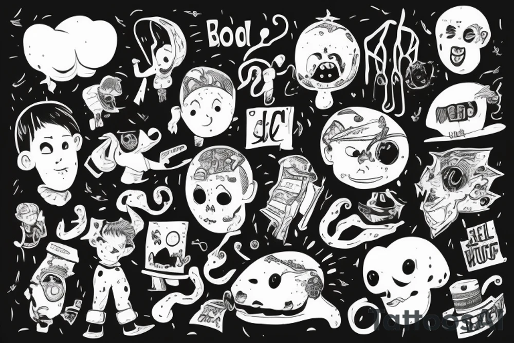 A boy who felt alone is his childhood who is working hard now tattoo idea