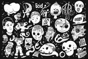 A boy who felt alone is his childhood who is working hard now tattoo idea
