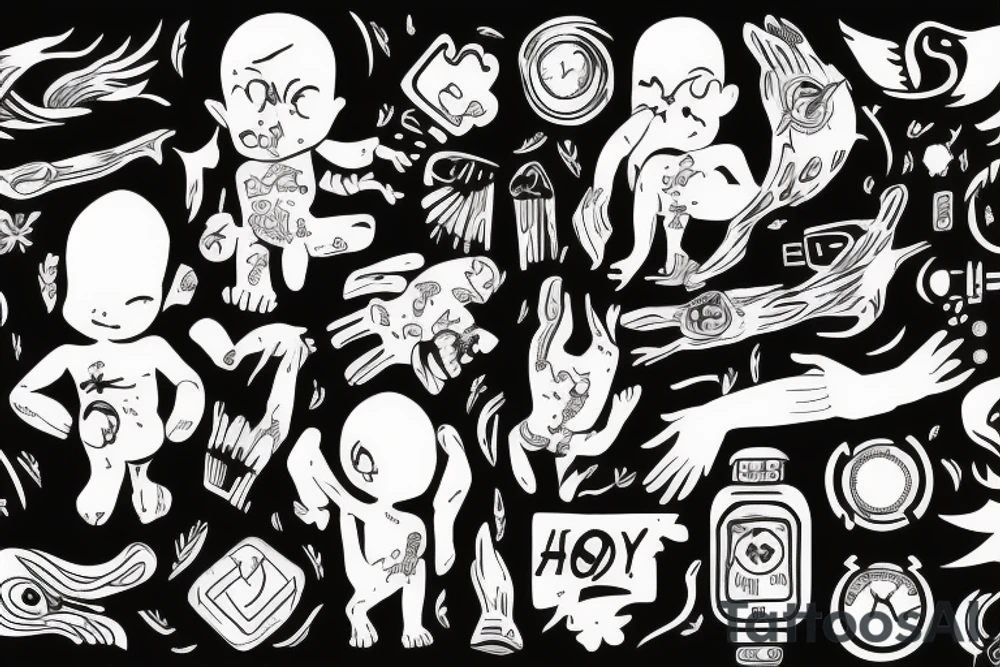 A boy who felt alone is his childhood who is working hard now tattoo idea