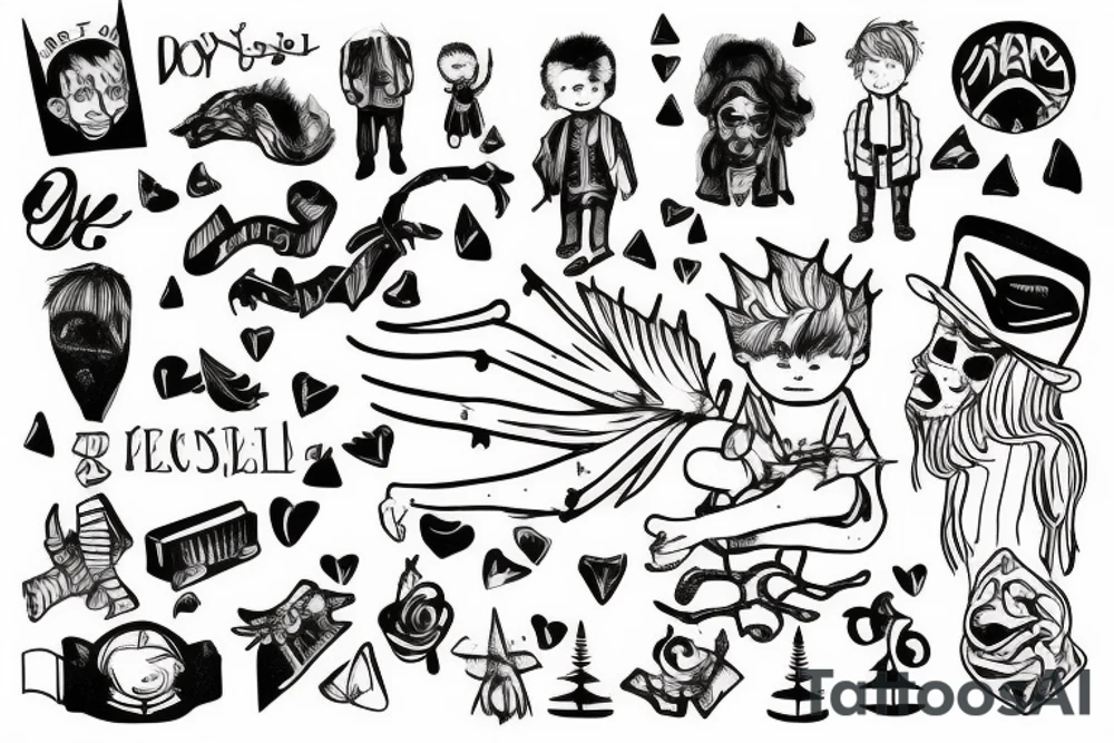 A boy who felt alone is his childhood tattoo idea