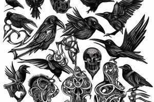 raven tattoo idea