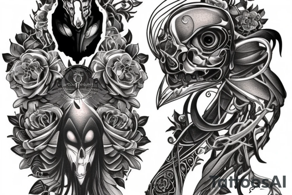 raven tattoo idea