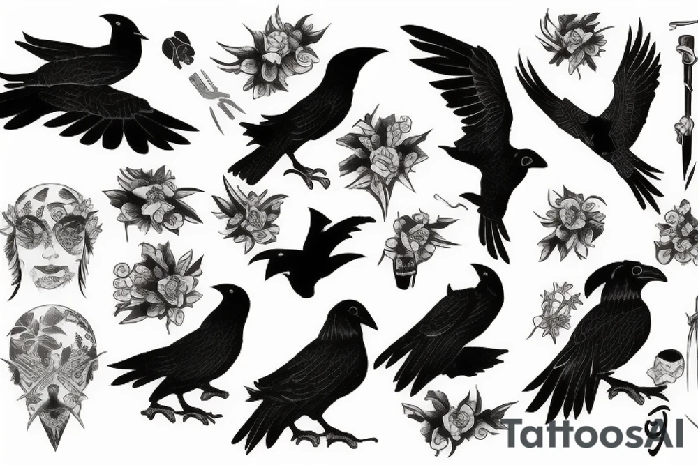 raven tattoo idea