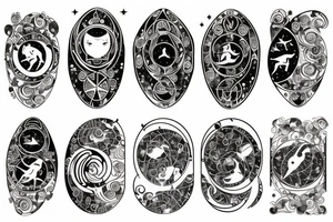 Astrology, moon, constellations tattoo idea