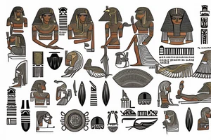 Egypt, gods, culture, ethnic, symbols, full arm tattoo idea