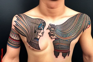 Egypt, gods, culture, ethnic, symbols, full arm tattoo idea