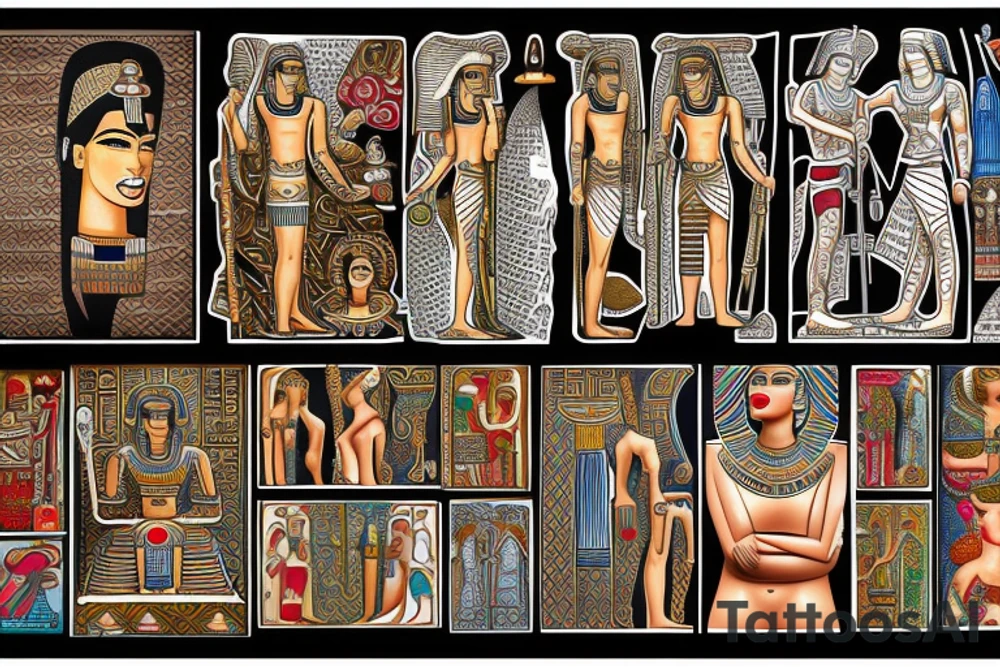Egypt style, gods, culture, ethnic tattoo idea
