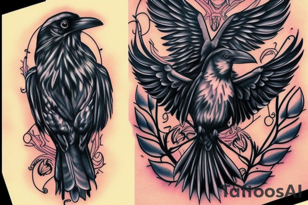 raven tattoo idea