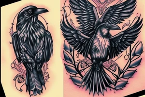 raven tattoo idea