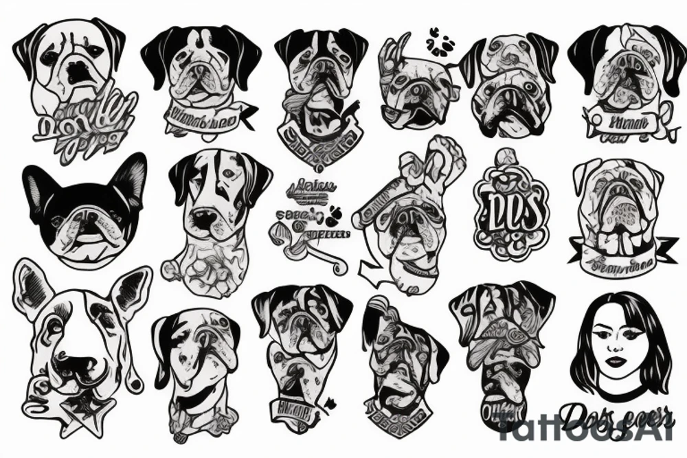 couple losers with dog tattoo idea