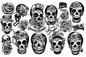 Skull and pool ball tattoo idea