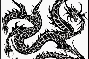 black dragon on shoulder tattoo idea