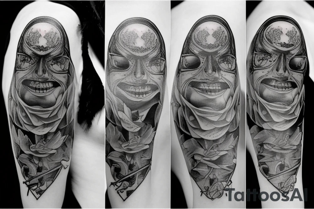 a woman that represents a witch and feminism tattoo idea