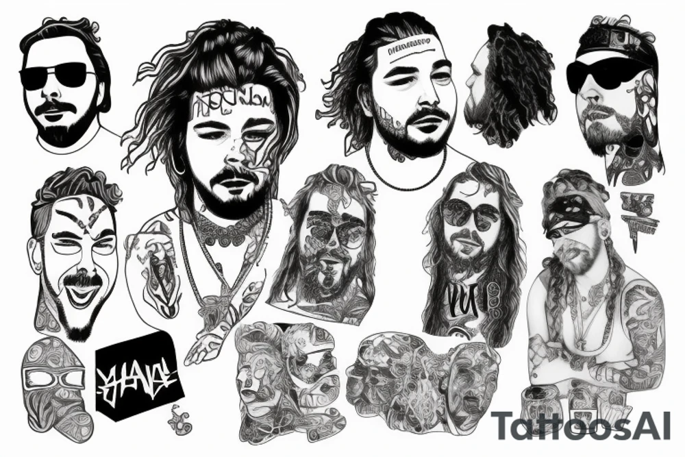 Post Malone tattoo idea
