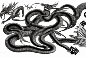 Cobra on the chess board tattoo idea