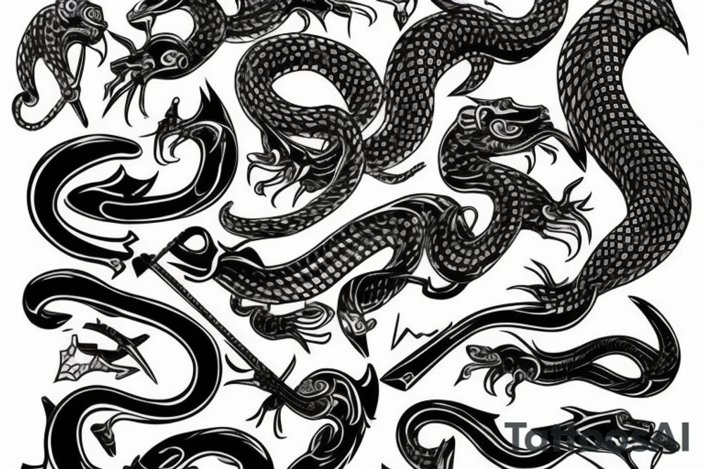Cobra on the chess board tattoo idea