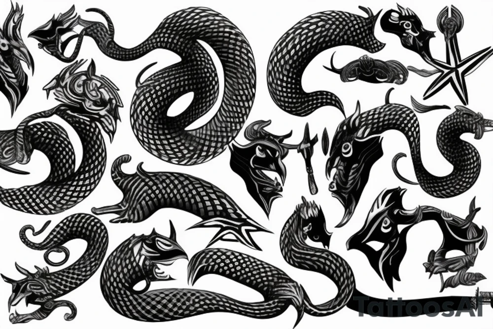 Cobra on the chessboard tattoo idea