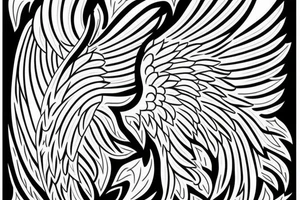 Angel wings made of lightning and the outline of the tattoo. Simple minialmal style. Bla k and white on the upper back. tattoo idea