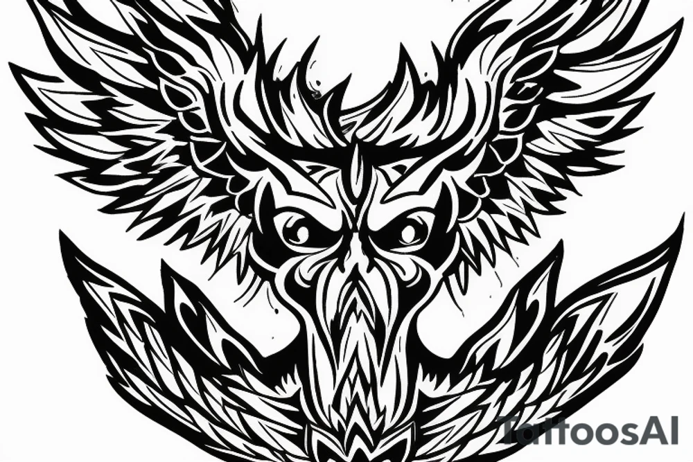 Lightning tattoo shape as wings tattoo idea