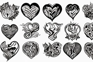 Heart in the fire tattoo idea