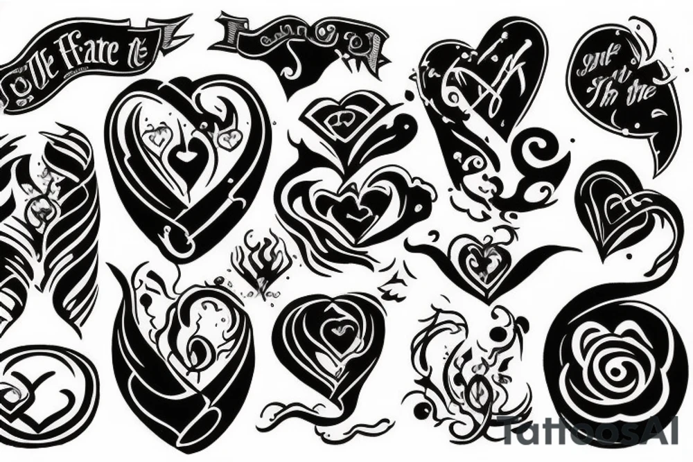 Heart in the fire tattoo idea