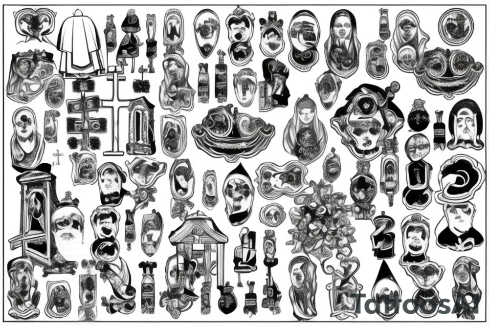 pope in church tattoo idea