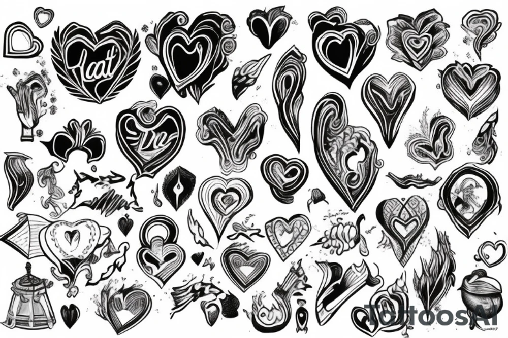 Real heart in the fire tattoo idea