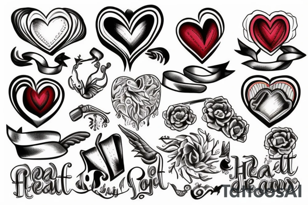 Real heart in the fire tattoo idea