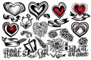 Real heart in the fire tattoo idea
