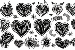 Real life heart in the fire tattoo idea