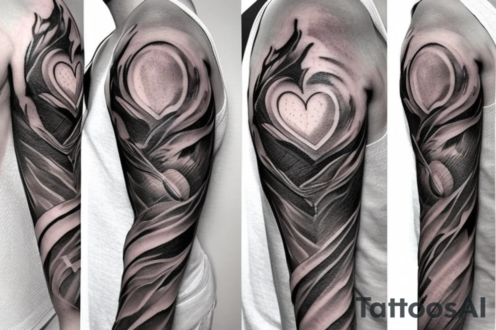 Real life heart in the fire tattoo idea