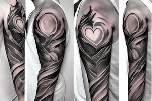 Real life heart in the fire tattoo idea