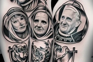 pope in church tattoo idea