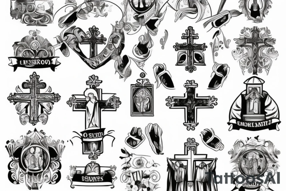 pope in church tattoo idea