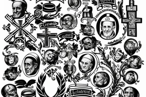 pope in church tattoo idea