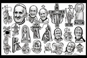 pope in church tattoo idea