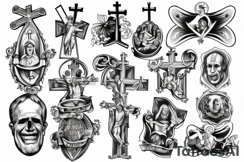 pope in church tattoo idea