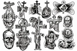 pope in church tattoo idea