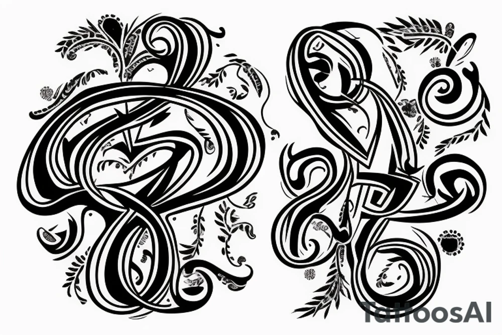 Three initials MJT tattoo idea