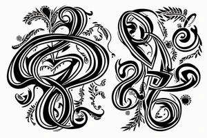 Three initials MJT tattoo idea