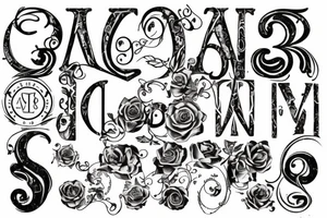 Three initials MJT tattoo idea