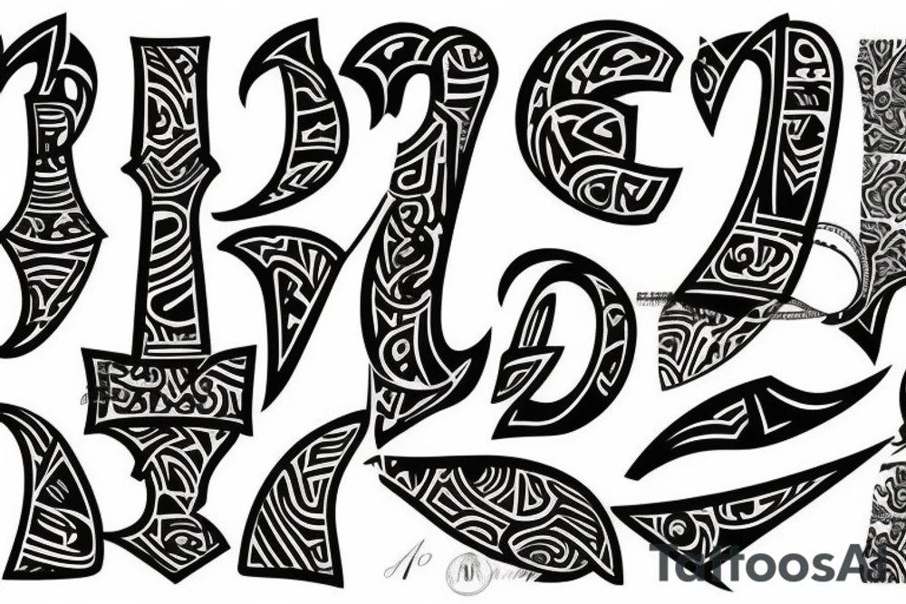 Three initials MJT tattoo idea