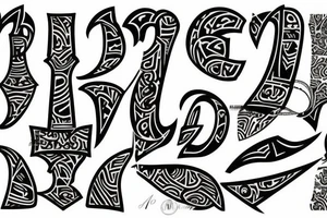 Three initials MJT tattoo idea