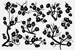 Cherry tree abstract tattoo idea