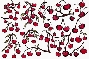 Cherry tree abstract tattoo idea