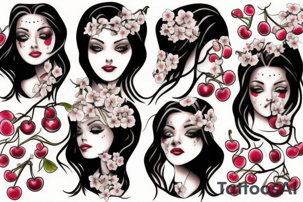Cherry tree tattoo idea