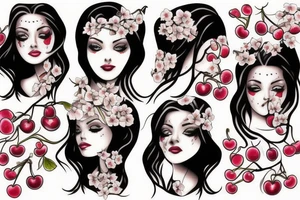 Cherry tree tattoo idea