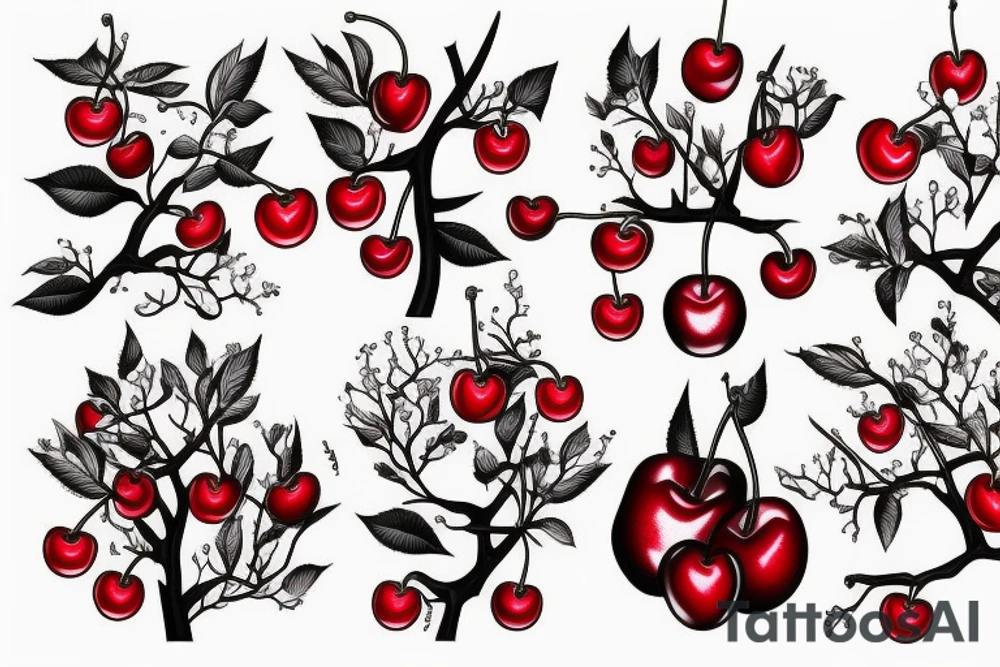 Cherry tree tattoo idea