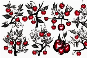 Cherry tree tattoo idea