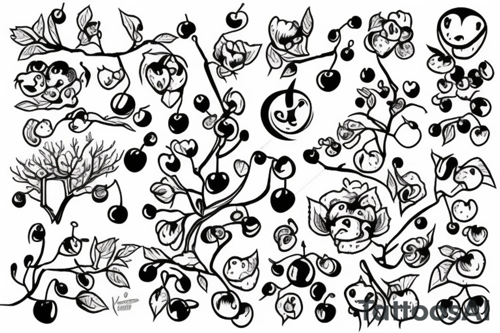 Cherry tree tattoo idea